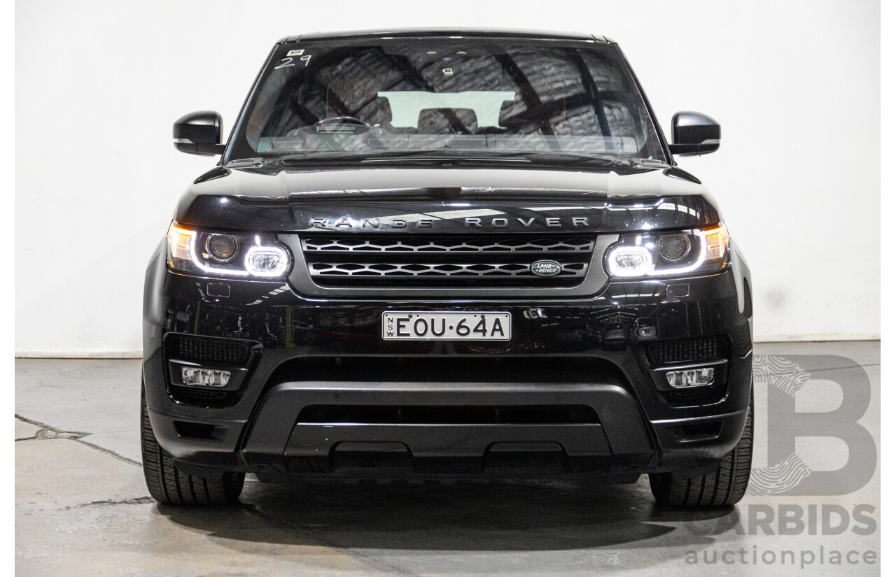 10/2017 Land Rover Range Rover Sport SDV8 HSE Dynamic LW (AWD) MY16 4d Wagon Santorini Black Metallic Twin Turbo Diesel V8 4.4L
