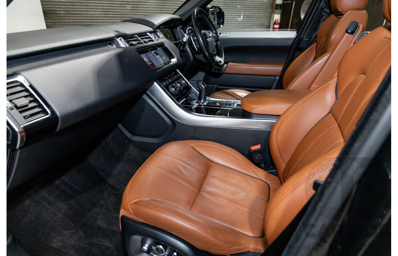 10/2017 Land Rover Range Rover Sport SDV8 HSE Dynamic LW (AWD) MY16 4d Wagon Santorini Black Metallic Twin Turbo Diesel V8 4.4L