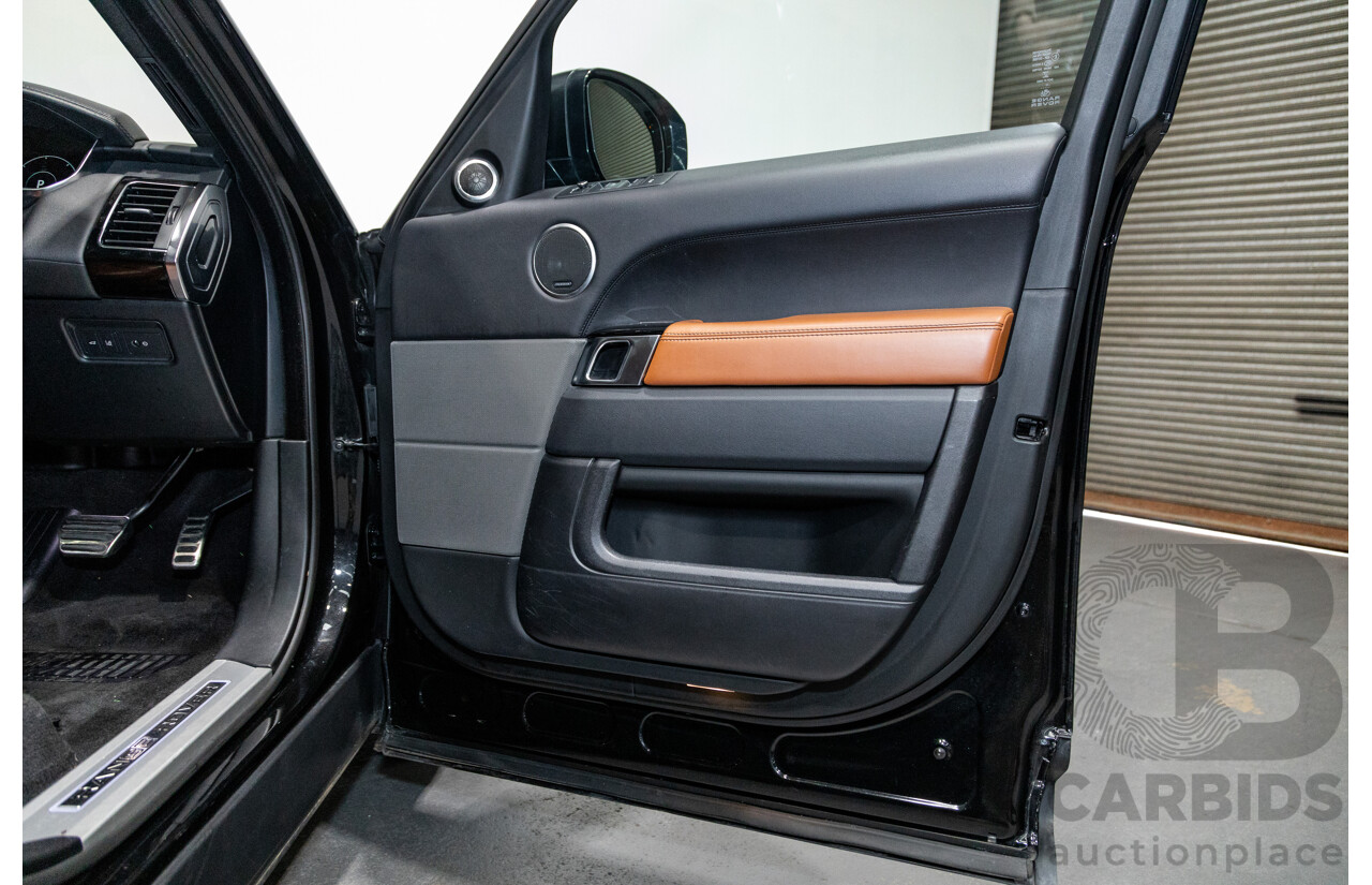 10/2017 Land Rover Range Rover Sport SDV8 HSE Dynamic LW (AWD) MY16 4d Wagon Santorini Black Metallic Twin Turbo Diesel V8 4.4L