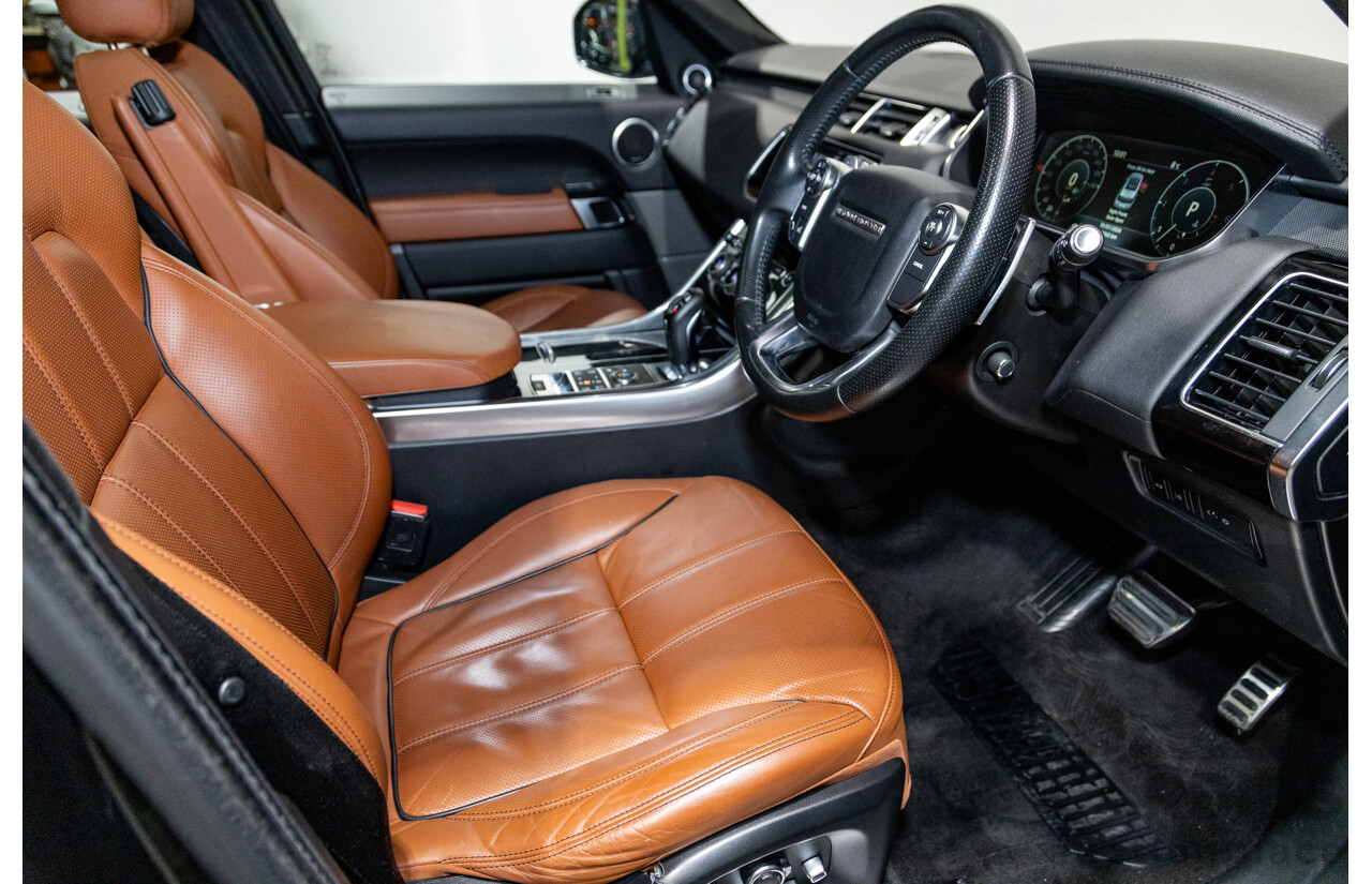 10/2017 Land Rover Range Rover Sport SDV8 HSE Dynamic LW (AWD) MY16 4d Wagon Santorini Black Metallic Twin Turbo Diesel V8 4.4L