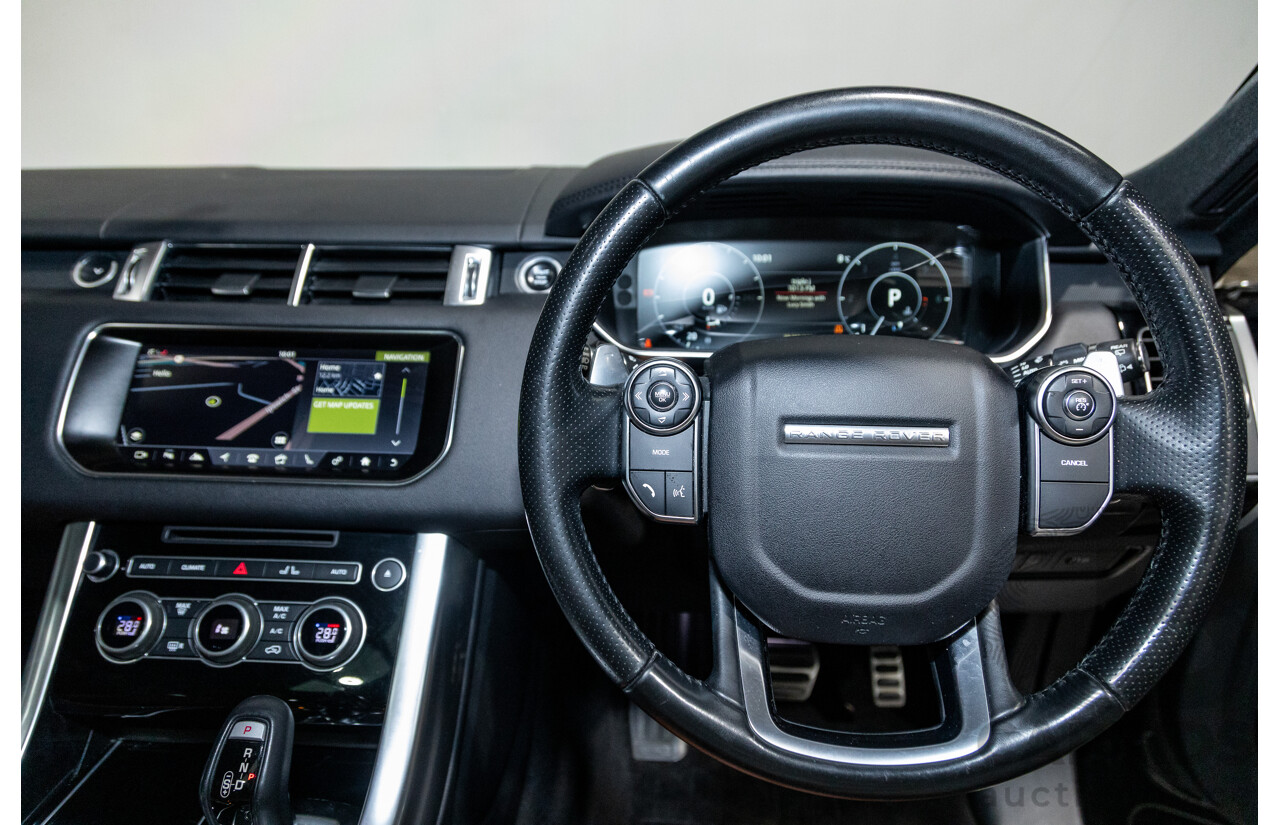 10/2017 Land Rover Range Rover Sport SDV8 HSE Dynamic LW (AWD) MY16 4d Wagon Santorini Black Metallic Twin Turbo Diesel V8 4.4L