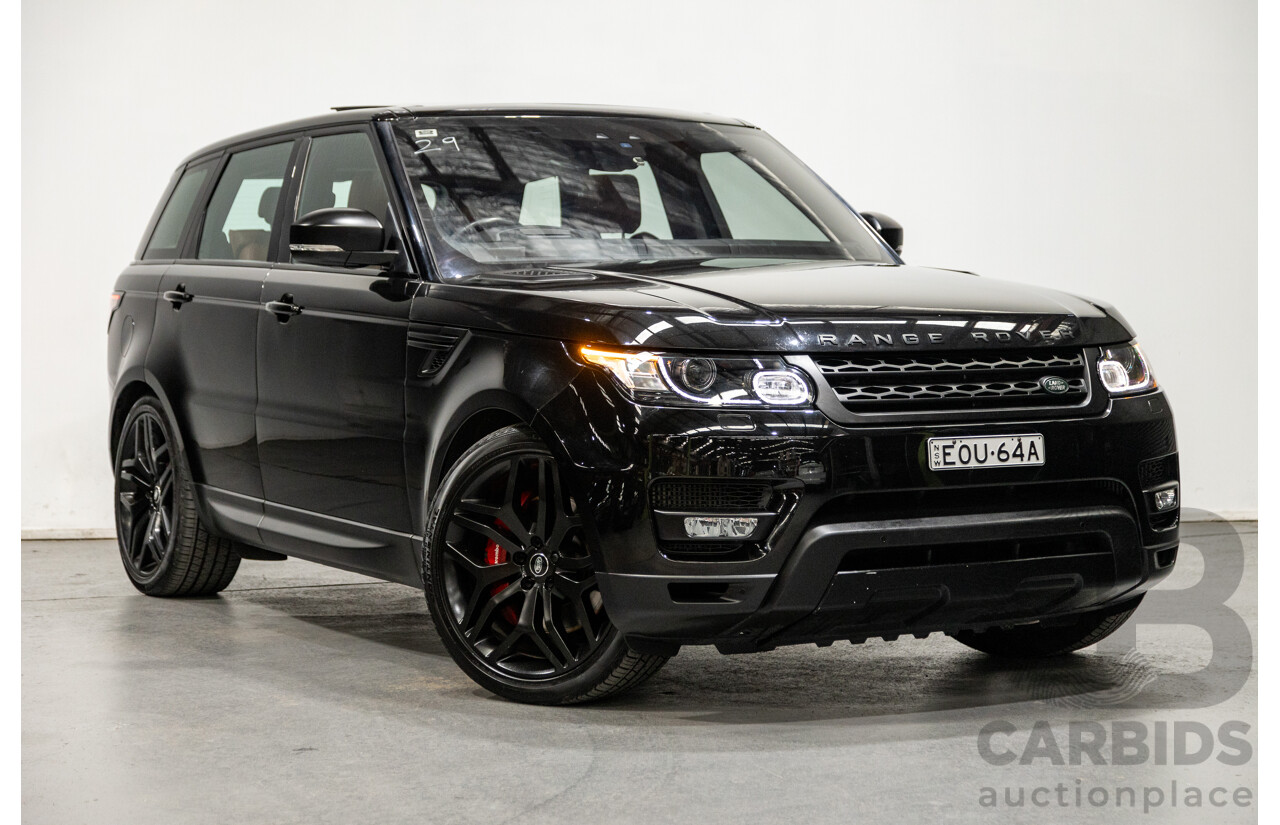 10/2017 Land Rover Range Rover Sport SDV8 HSE Dynamic LW (AWD) MY16 4d Wagon Santorini Black Metallic Twin Turbo Diesel V8 4.4L