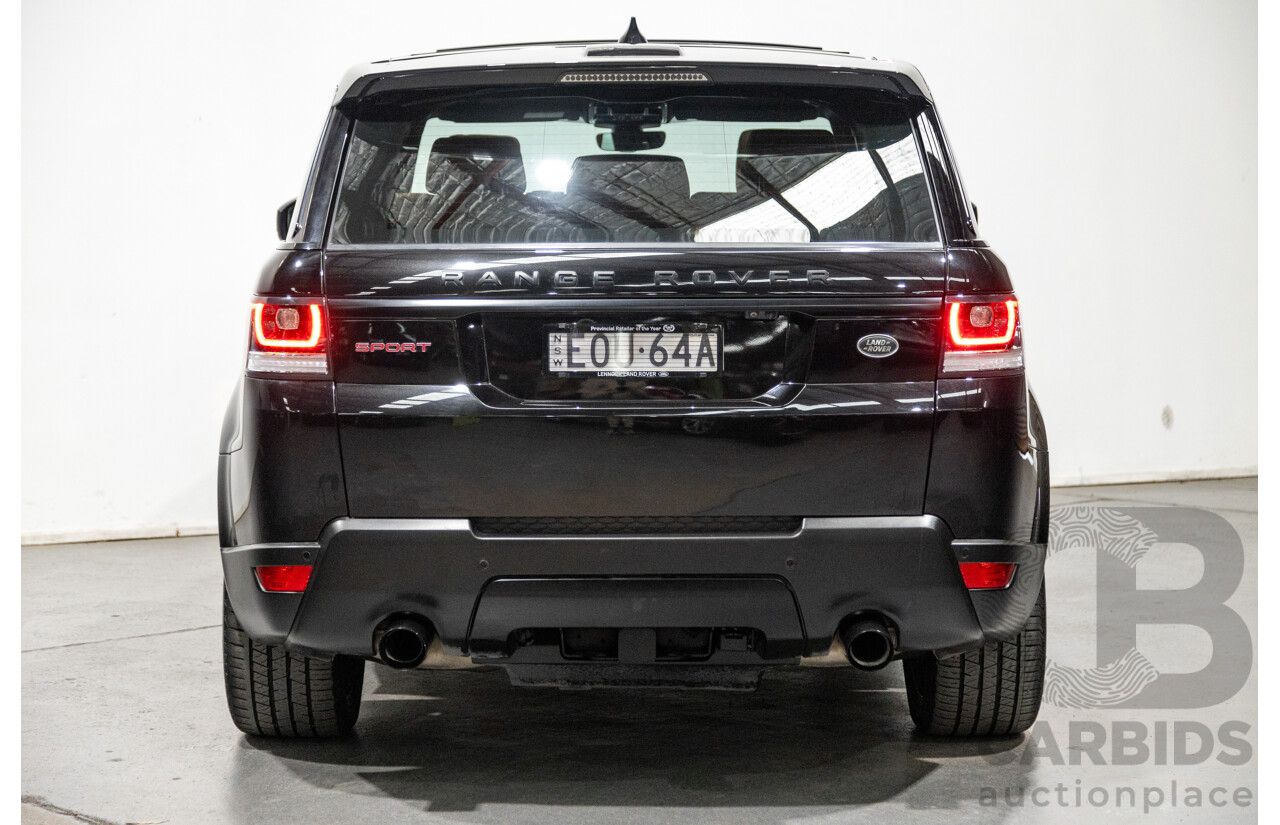 10/2017 Land Rover Range Rover Sport SDV8 HSE Dynamic LW (AWD) MY16 4d Wagon Santorini Black Metallic Twin Turbo Diesel V8 4.4L