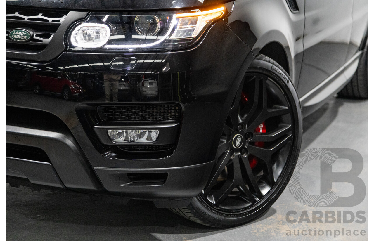 10/2017 Land Rover Range Rover Sport SDV8 HSE Dynamic LW (AWD) MY16 4d Wagon Santorini Black Metallic Twin Turbo Diesel V8 4.4L