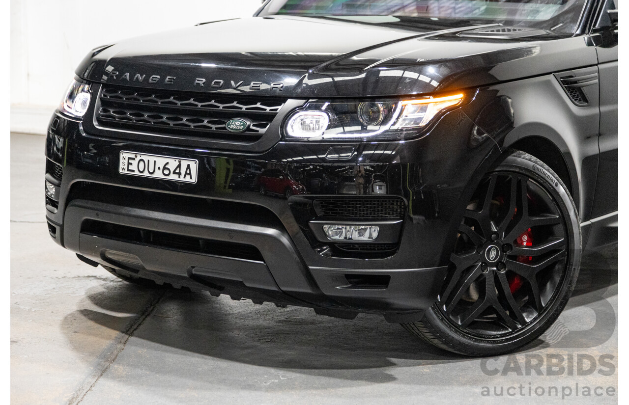 10/2017 Land Rover Range Rover Sport SDV8 HSE Dynamic LW (AWD) MY16 4d Wagon Santorini Black Metallic Twin Turbo Diesel V8 4.4L