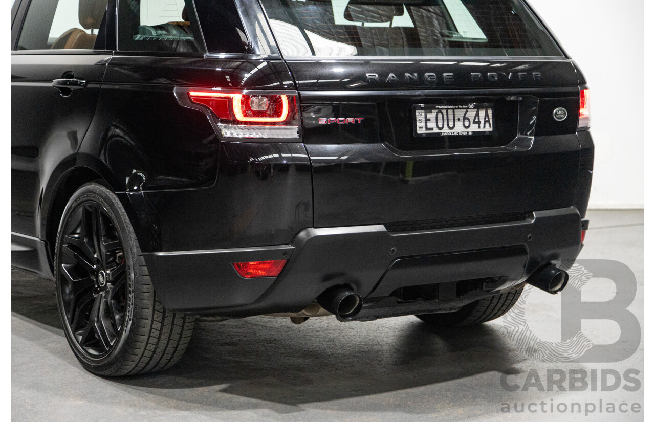 10/2017 Land Rover Range Rover Sport SDV8 HSE Dynamic LW (AWD) MY16 4d Wagon Santorini Black Metallic Twin Turbo Diesel V8 4.4L