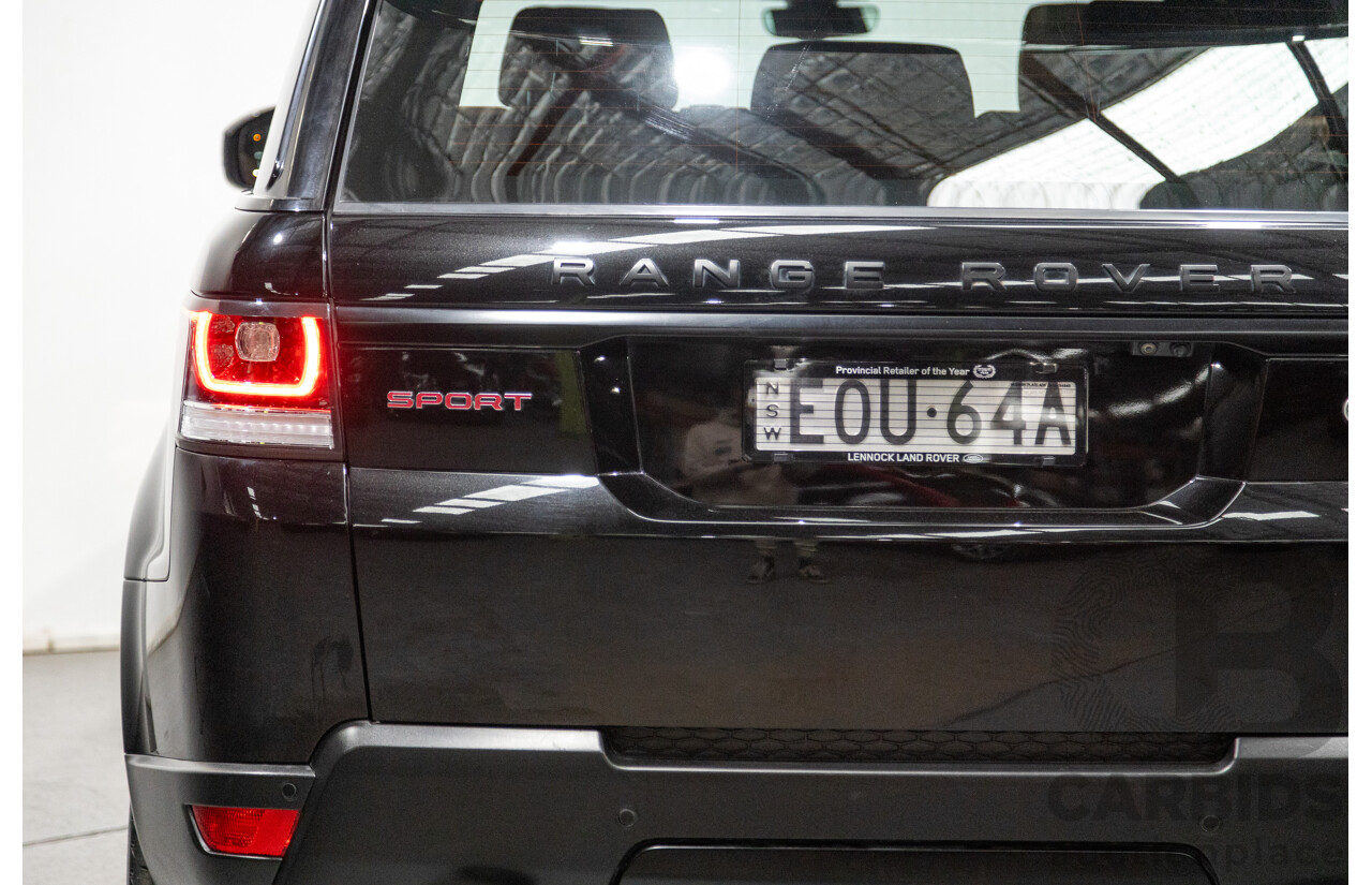 10/2017 Land Rover Range Rover Sport SDV8 HSE Dynamic LW (AWD) MY16 4d Wagon Santorini Black Metallic Twin Turbo Diesel V8 4.4L