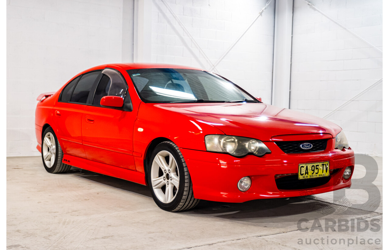 8/2005 Ford Falcon XR6 BA MKII 4d Sedan Red 4.0L