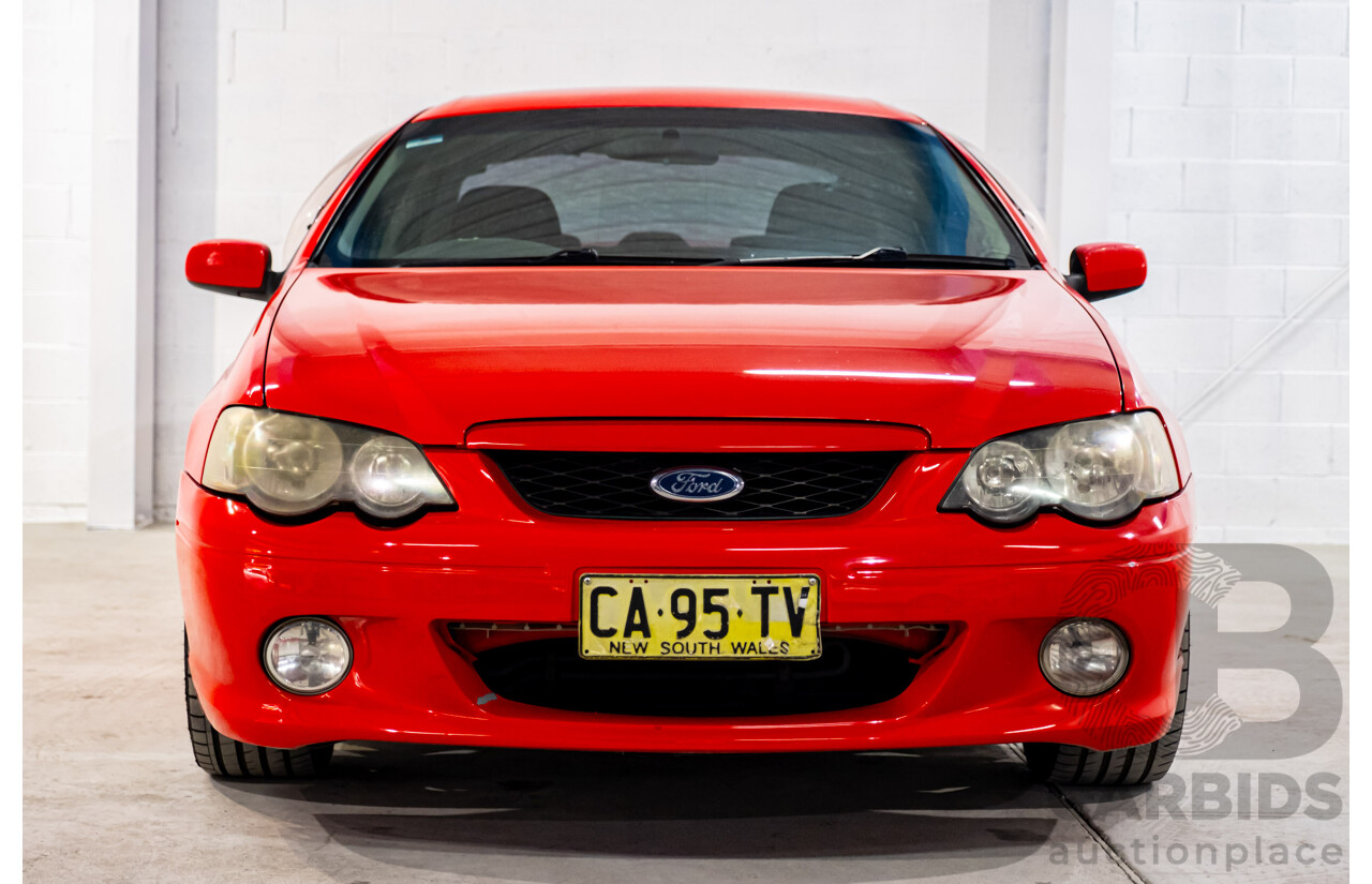 8/2005 Ford Falcon XR6 BA MKII 4d Sedan Red 4.0L