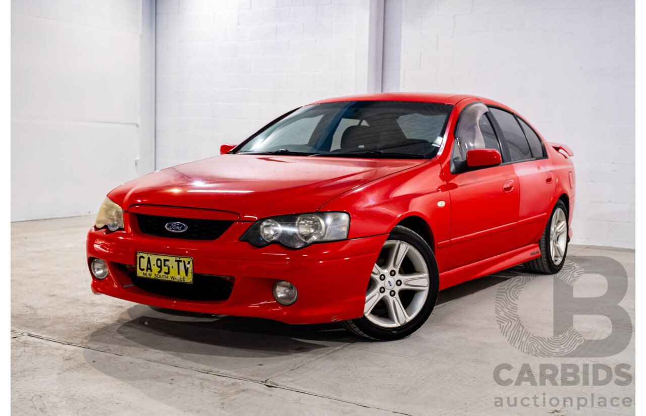 8/2005 Ford Falcon XR6 BA MKII 4d Sedan Red 4.0L