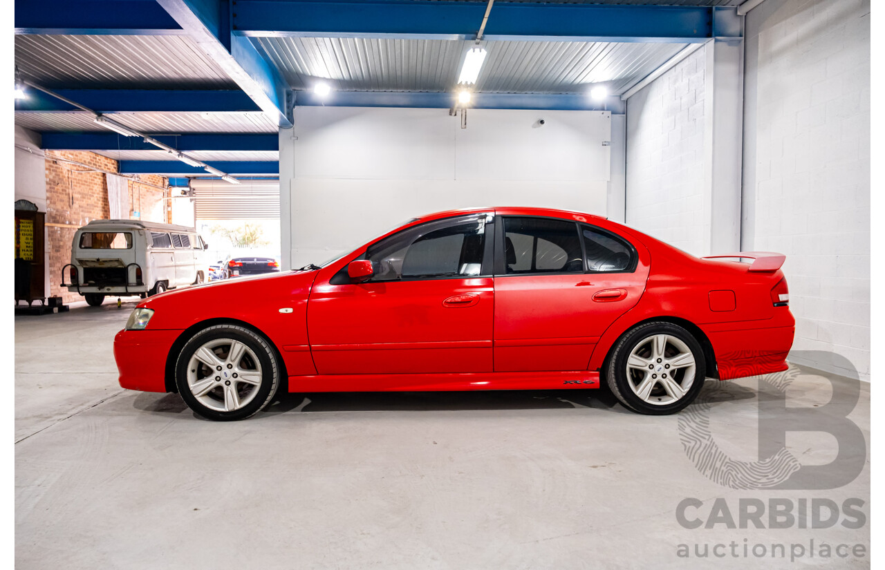 8/2005 Ford Falcon XR6 BA MKII 4d Sedan Red 4.0L