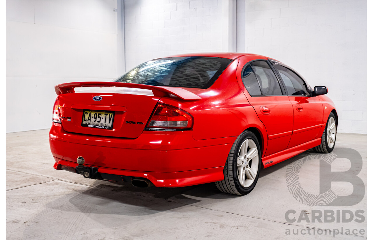 8/2005 Ford Falcon XR6 BA MKII 4d Sedan Red 4.0L