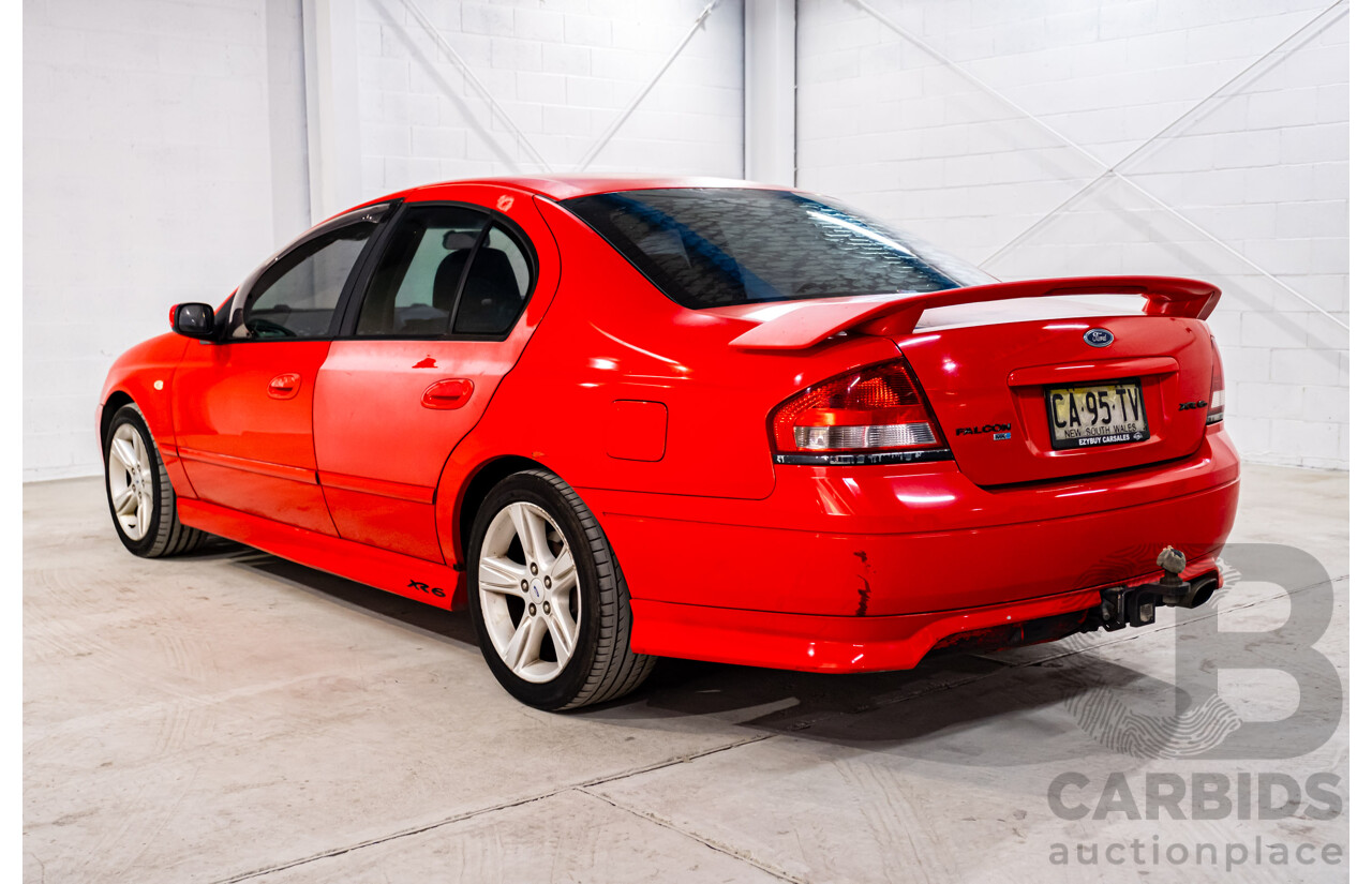 8/2005 Ford Falcon XR6 BA MKII 4d Sedan Red 4.0L