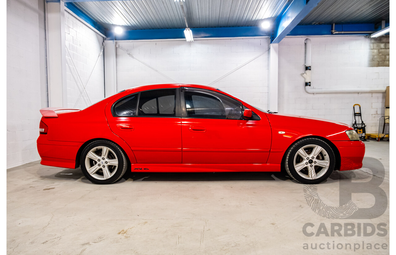 8/2005 Ford Falcon XR6 BA MKII 4d Sedan Red 4.0L