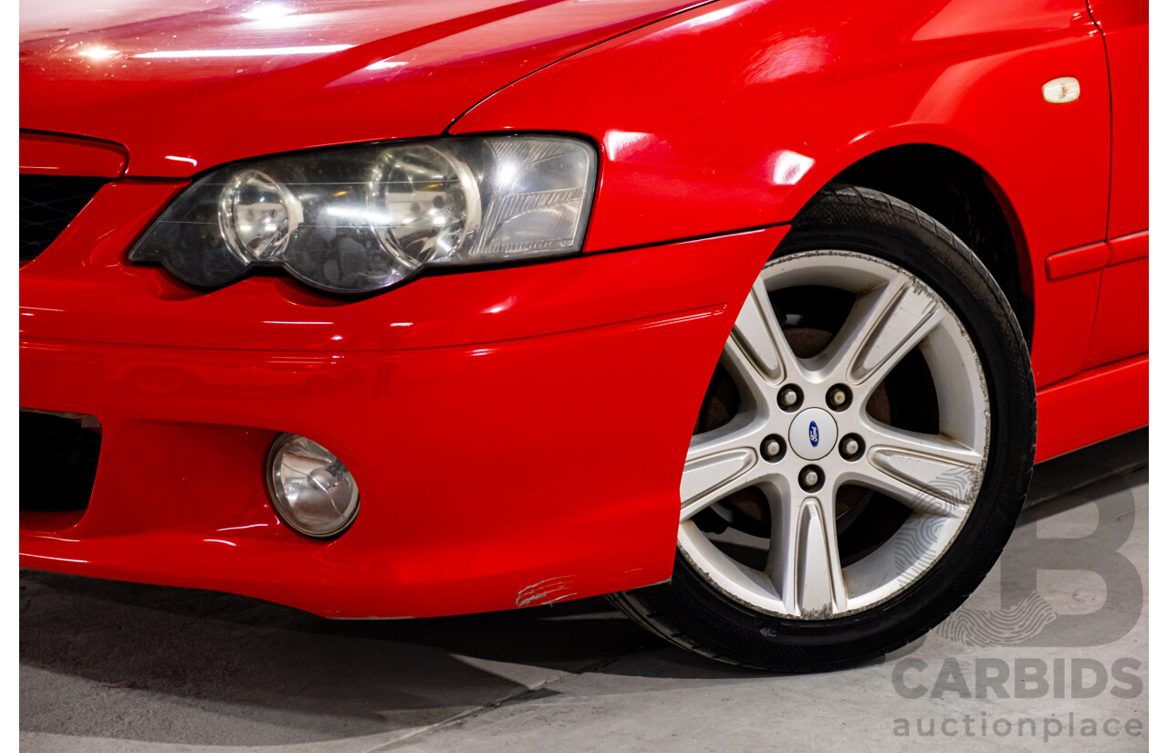 8/2005 Ford Falcon XR6 BA MKII 4d Sedan Red 4.0L
