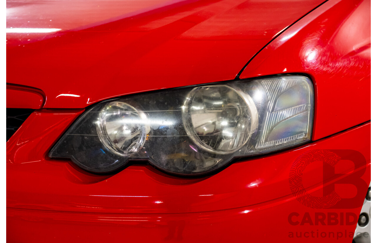 8/2005 Ford Falcon XR6 BA MKII 4d Sedan Red 4.0L