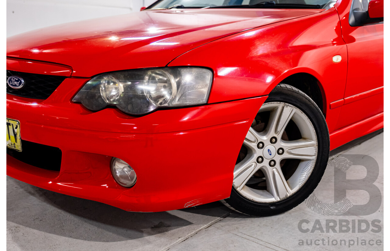 8/2005 Ford Falcon XR6 BA MKII 4d Sedan Red 4.0L