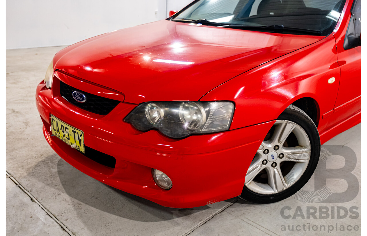 8/2005 Ford Falcon XR6 BA MKII 4d Sedan Red 4.0L