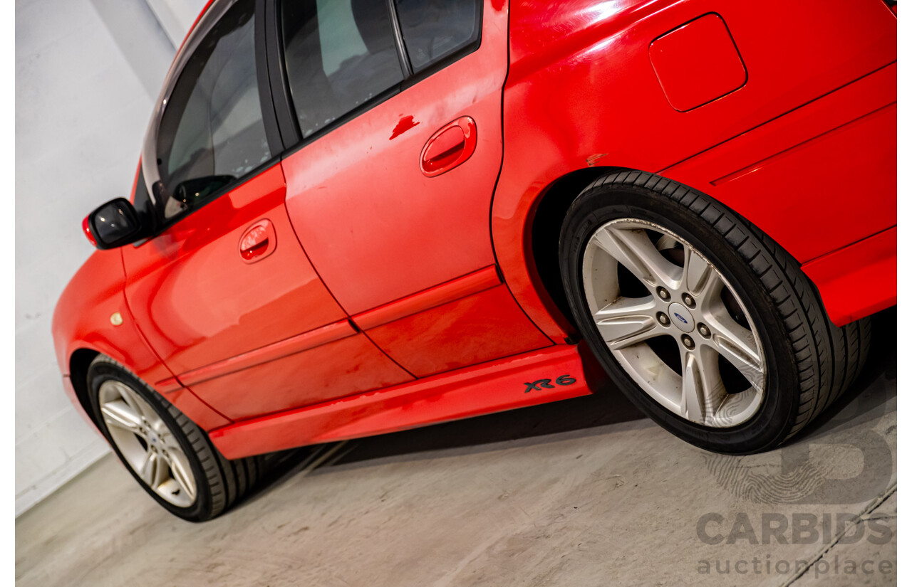 8/2005 Ford Falcon XR6 BA MKII 4d Sedan Red 4.0L