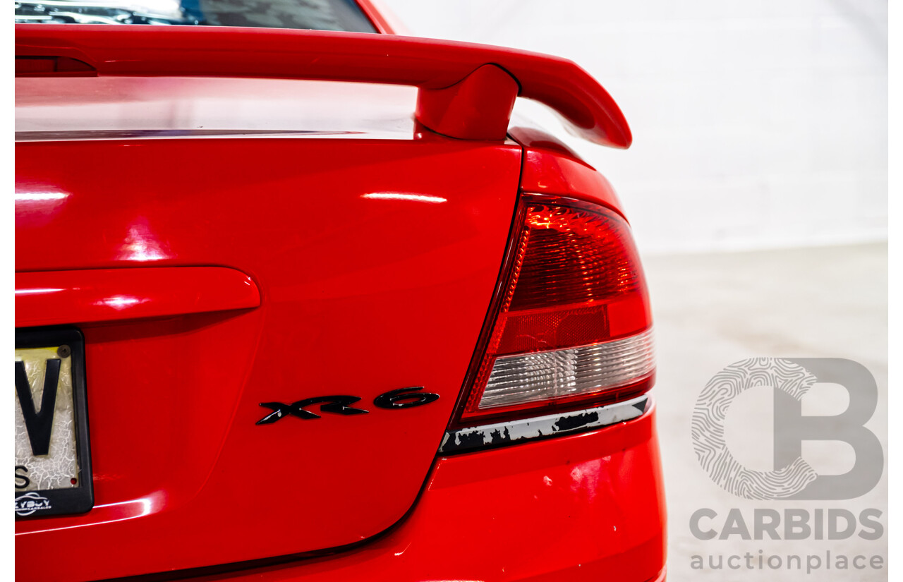 8/2005 Ford Falcon XR6 BA MKII 4d Sedan Red 4.0L