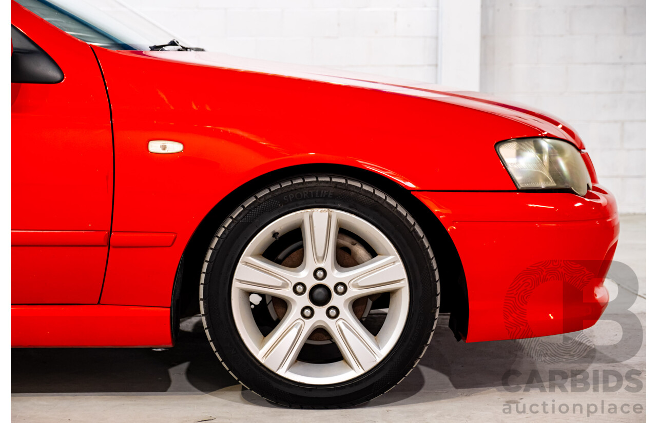 8/2005 Ford Falcon XR6 BA MKII 4d Sedan Red 4.0L