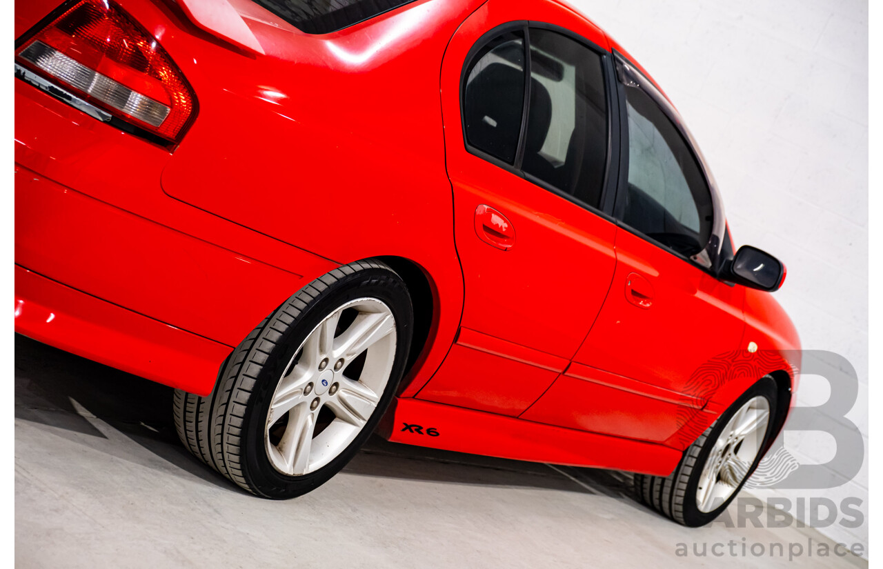 8/2005 Ford Falcon XR6 BA MKII 4d Sedan Red 4.0L