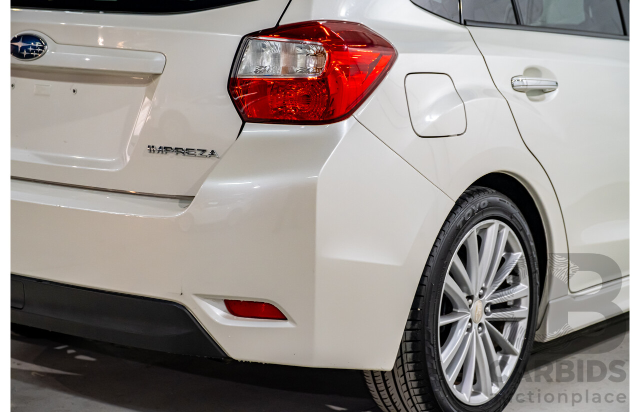 5/2013 Subaru Impreza 2.0i-S (AWD) MY13 5d Hatchback Pearl White 2.0L