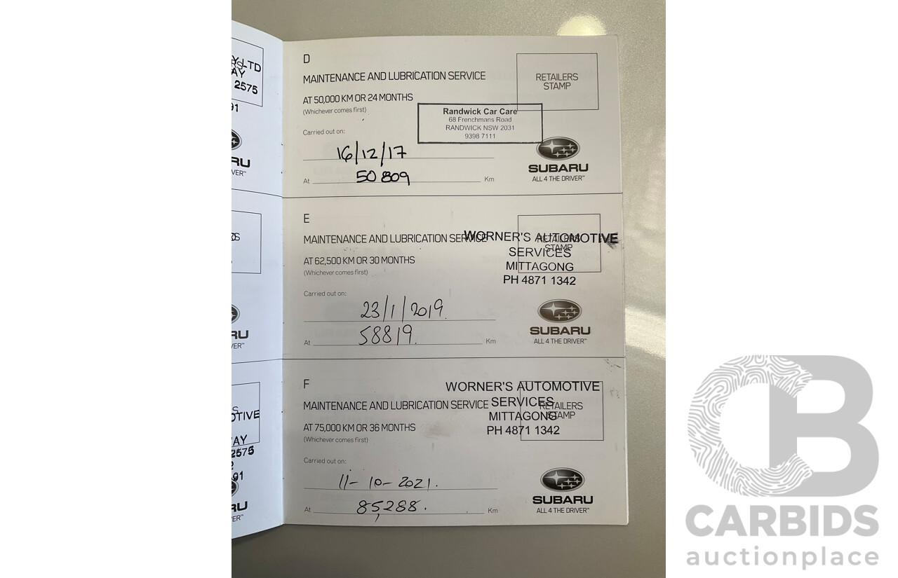 5/2013 Subaru Impreza 2.0i-S (AWD) MY13 5d Hatchback Pearl White 2.0L