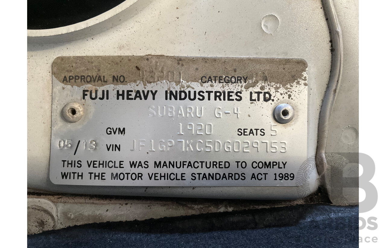 5/2013 Subaru Impreza 2.0i-S (AWD) MY13 5d Hatchback Pearl White 2.0L