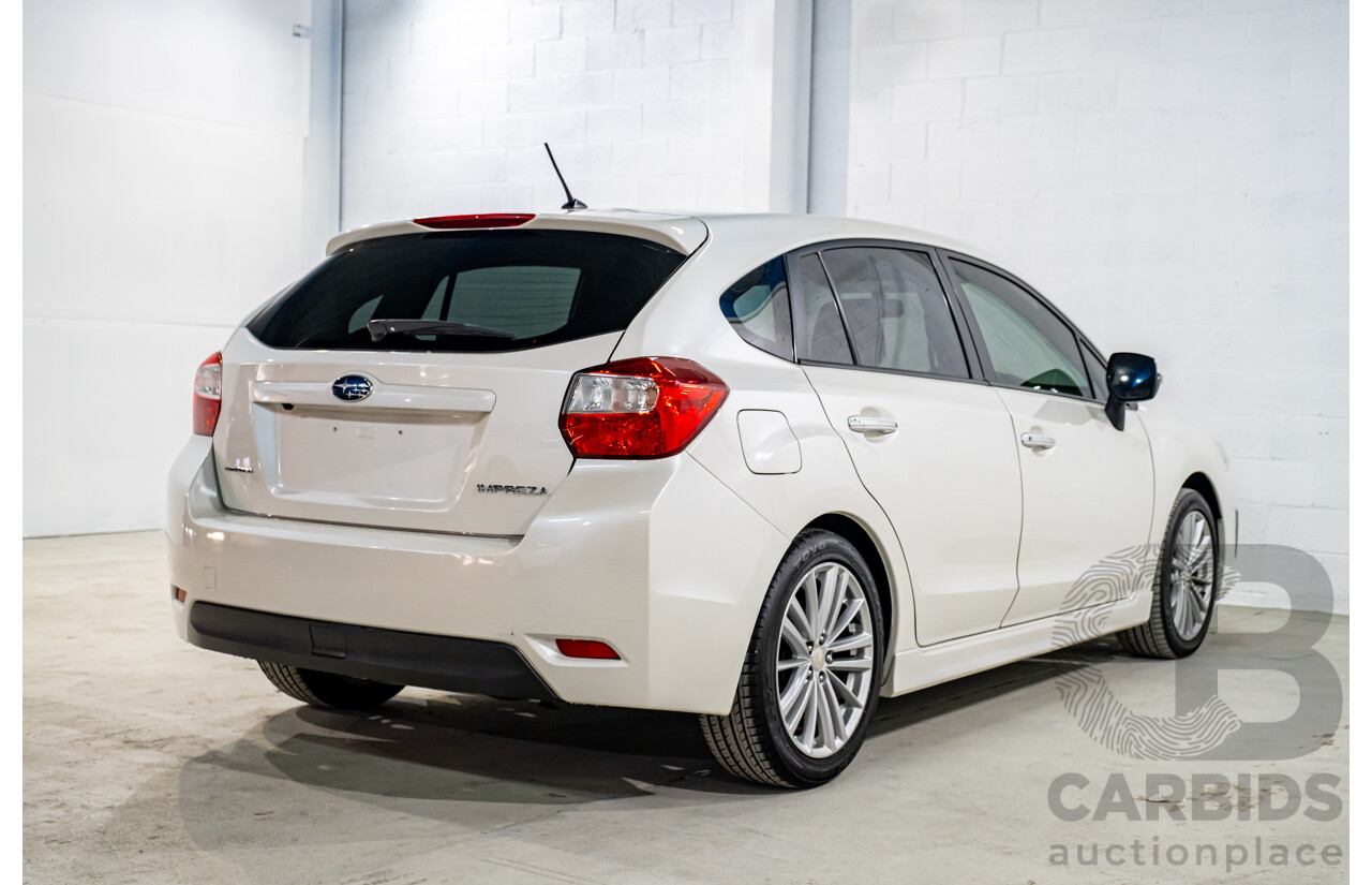 5/2013 Subaru Impreza 2.0i-S (AWD) MY13 5d Hatchback Pearl White 2.0L
