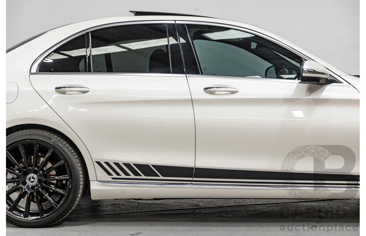 01/2018 Mercedes Benz C350e W205 MY18 4d Sedan Diamond White Metallic Turbo 2.0L / 60kw Hybrid