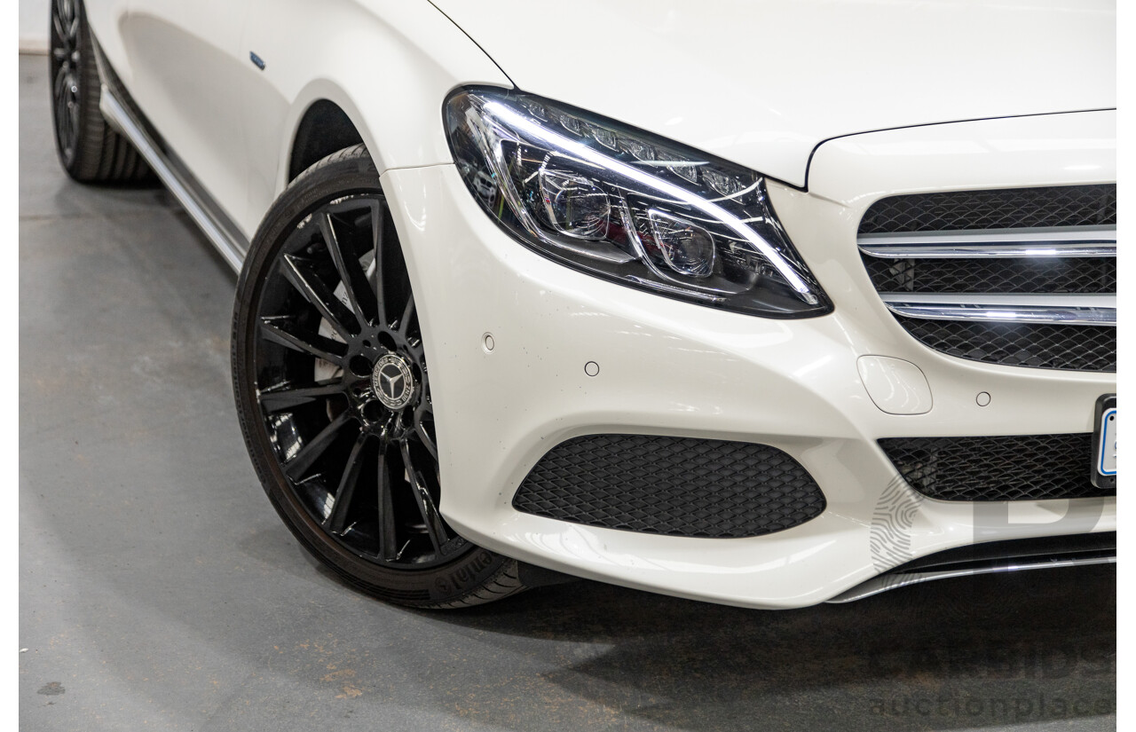 01/2018 Mercedes Benz C350e W205 MY18 4d Sedan Diamond White Metallic Turbo 2.0L / 60kw Hybrid