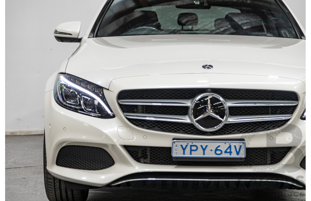 01/2018 Mercedes Benz C350e W205 MY18 4d Sedan Diamond White Metallic Turbo 2.0L / 60kw Hybrid