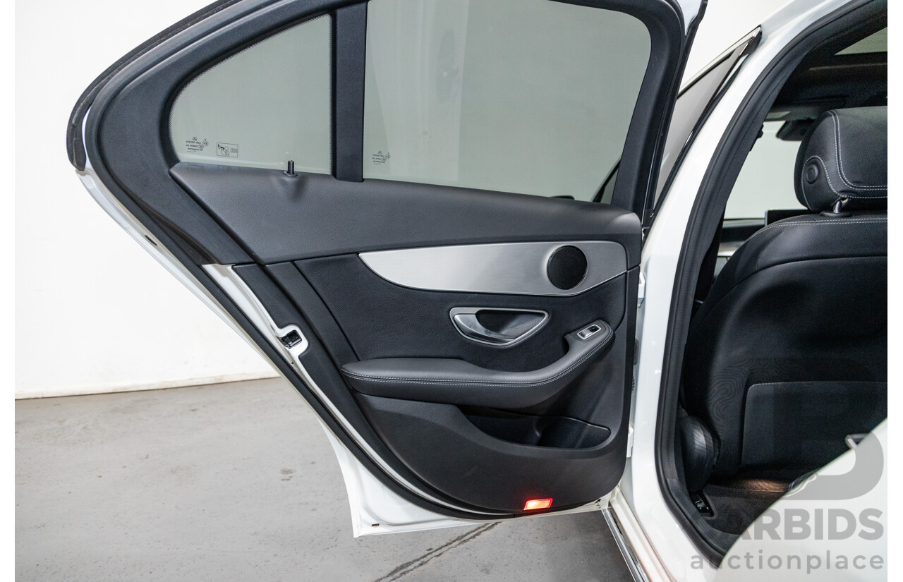 01/2018 Mercedes Benz C350e W205 MY18 4d Sedan Diamond White Metallic Turbo 2.0L / 60kw Hybrid