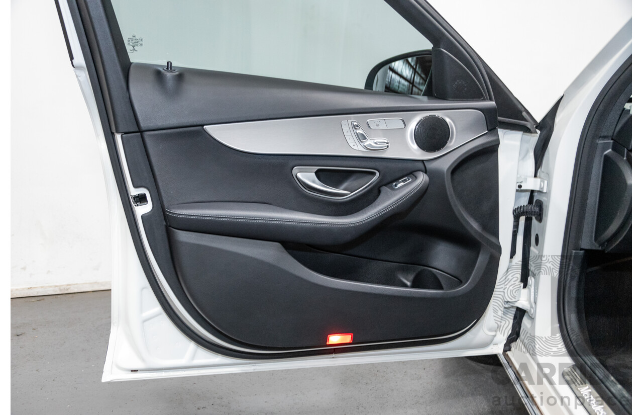 01/2018 Mercedes Benz C350e W205 MY18 4d Sedan Diamond White Metallic Turbo 2.0L / 60kw Hybrid