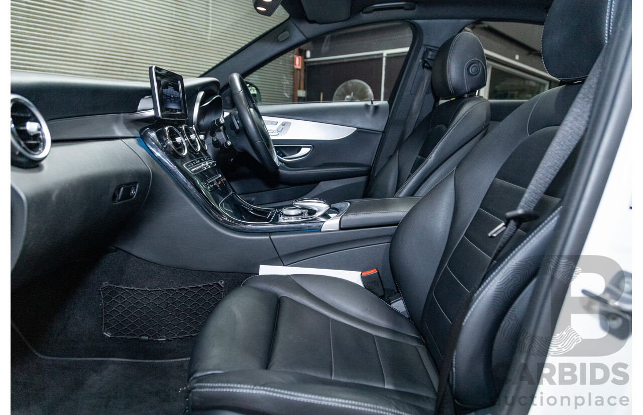 01/2018 Mercedes Benz C350e W205 MY18 4d Sedan Diamond White Metallic Turbo 2.0L / 60kw Hybrid