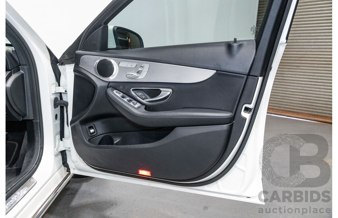 01/2018 Mercedes Benz C350e W205 MY18 4d Sedan Diamond White Metallic Turbo 2.0L / 60kw Hybrid