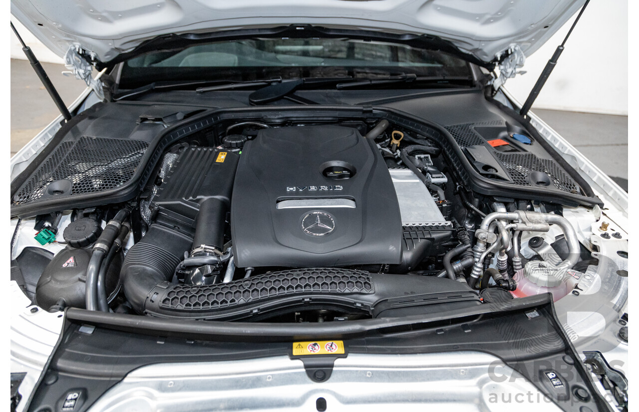 01/2018 Mercedes Benz C350e W205 MY18 4d Sedan Diamond White Metallic Turbo 2.0L / 60kw Hybrid