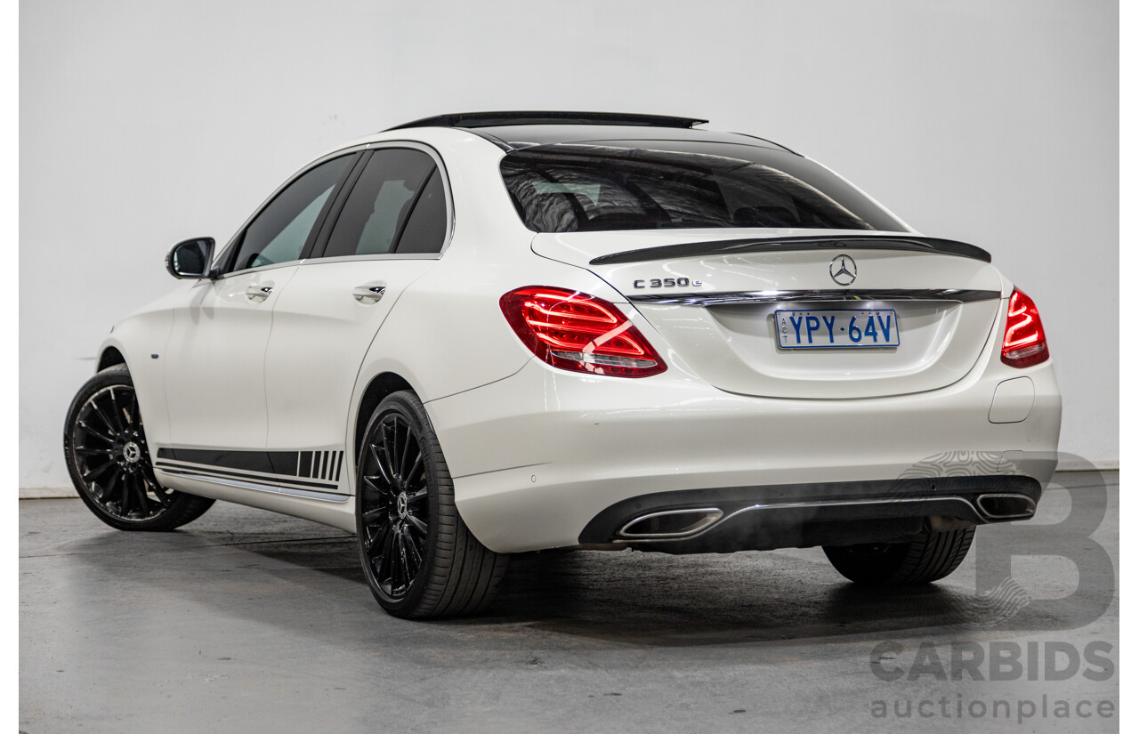 01/2018 Mercedes Benz C350e W205 MY18 4d Sedan Diamond White Metallic Turbo 2.0L / 60kw Hybrid