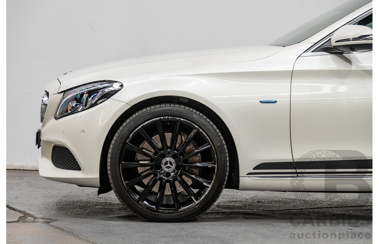 01/2018 Mercedes Benz C350e W205 MY18 4d Sedan Diamond White Metallic Turbo 2.0L / 60kw Hybrid