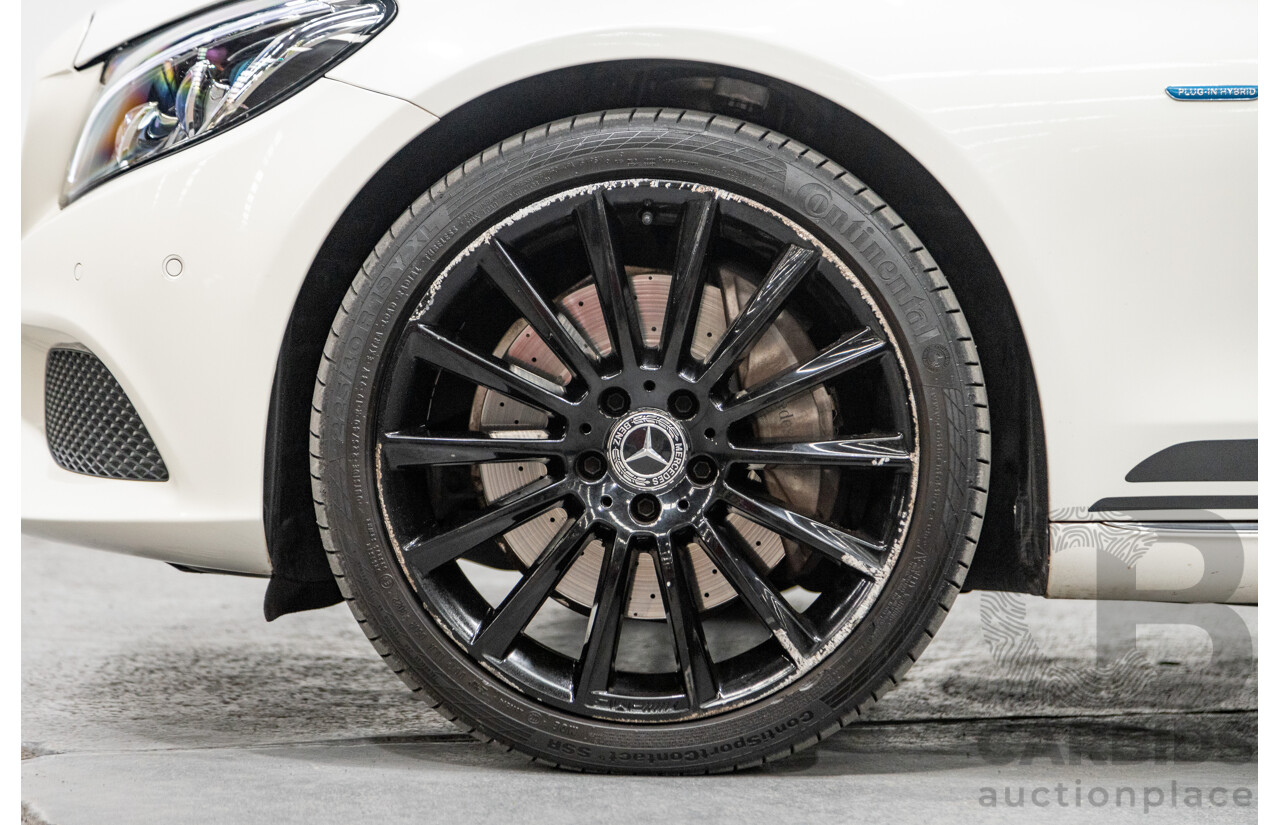 01/2018 Mercedes Benz C350e W205 MY18 4d Sedan Diamond White Metallic Turbo 2.0L / 60kw Hybrid