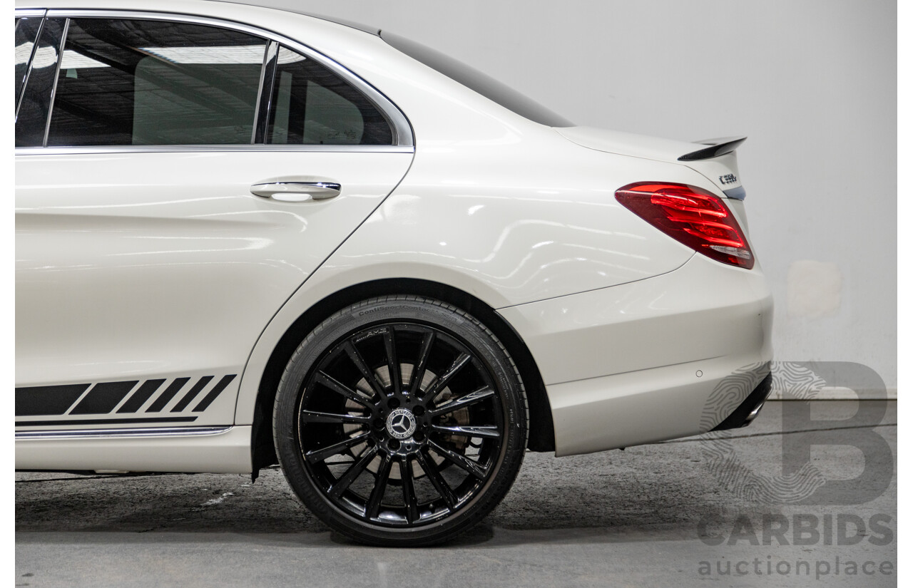 01/2018 Mercedes Benz C350e W205 MY18 4d Sedan Diamond White Metallic Turbo 2.0L / 60kw Hybrid