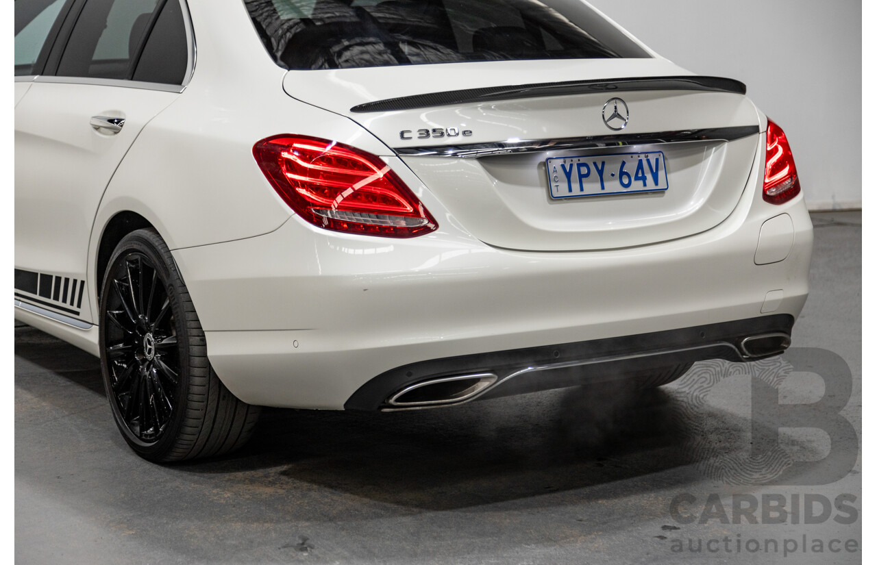 01/2018 Mercedes Benz C350e W205 MY18 4d Sedan Diamond White Metallic Turbo 2.0L / 60kw Hybrid