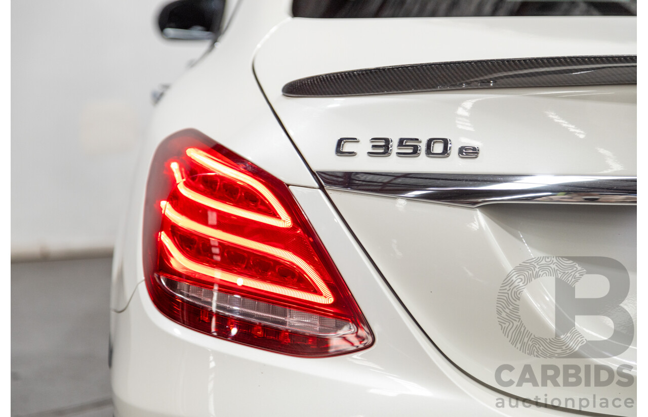 01/2018 Mercedes Benz C350e W205 MY18 4d Sedan Diamond White Metallic Turbo 2.0L / 60kw Hybrid