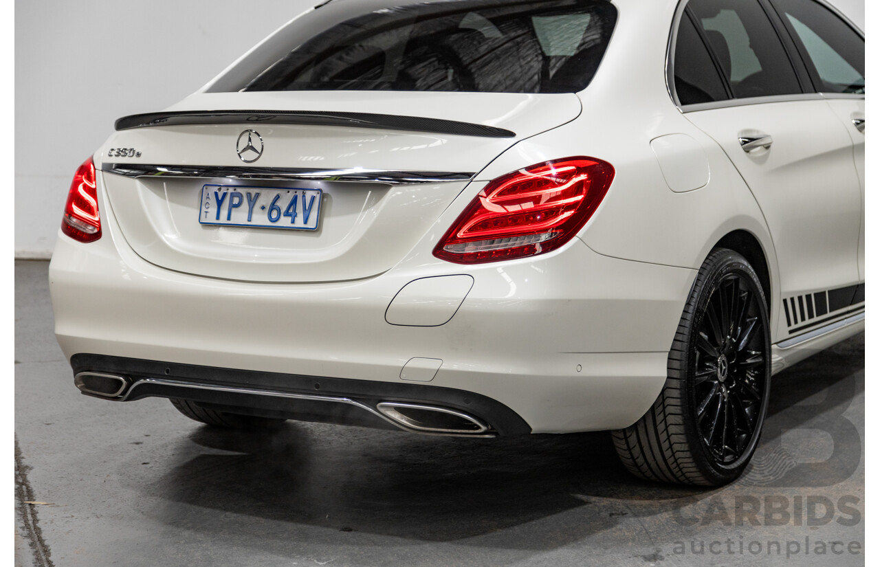 01/2018 Mercedes Benz C350e W205 MY18 4d Sedan Diamond White Metallic Turbo 2.0L / 60kw Hybrid