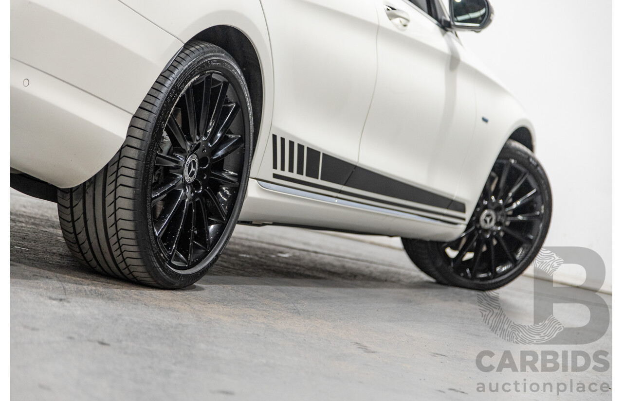 01/2018 Mercedes Benz C350e W205 MY18 4d Sedan Diamond White Metallic Turbo 2.0L / 60kw Hybrid