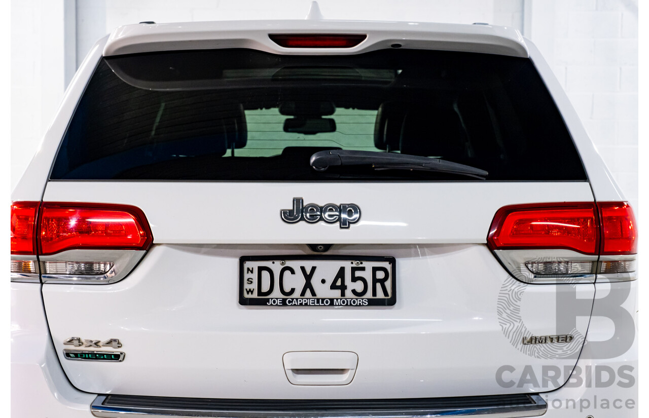 06/2015 Jeep Grand Cherokee Limited (4x4) WK MY15 4d Wagon White Turbo Diesel V6 3.0L