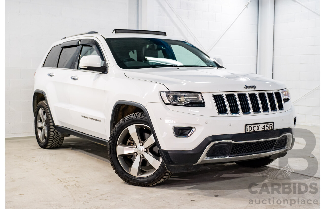 06/2015 Jeep Grand Cherokee Limited (4x4) WK MY15 4d Wagon White Turbo Diesel V6 3.0L