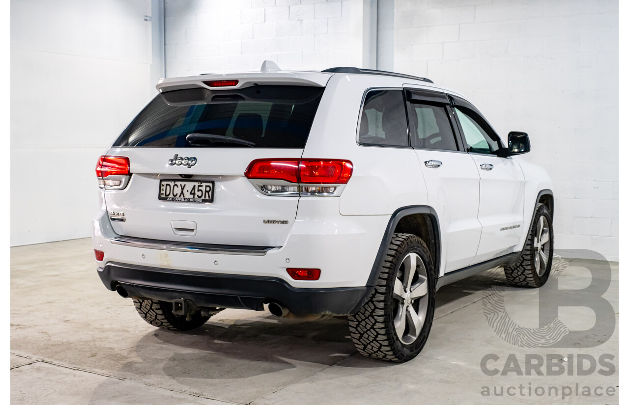 06/2015 Jeep Grand Cherokee Limited (4x4) WK MY15 4d Wagon White Turbo Diesel V6 3.0L