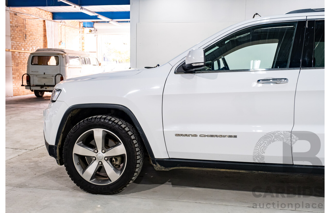 06/2015 Jeep Grand Cherokee Limited (4x4) WK MY15 4d Wagon White Turbo Diesel V6 3.0L